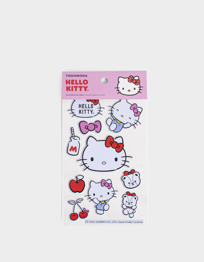 Stickers y Album Stickers Licencias Plancha De Stickers "hello Kitty" - Combinacion Multicolor