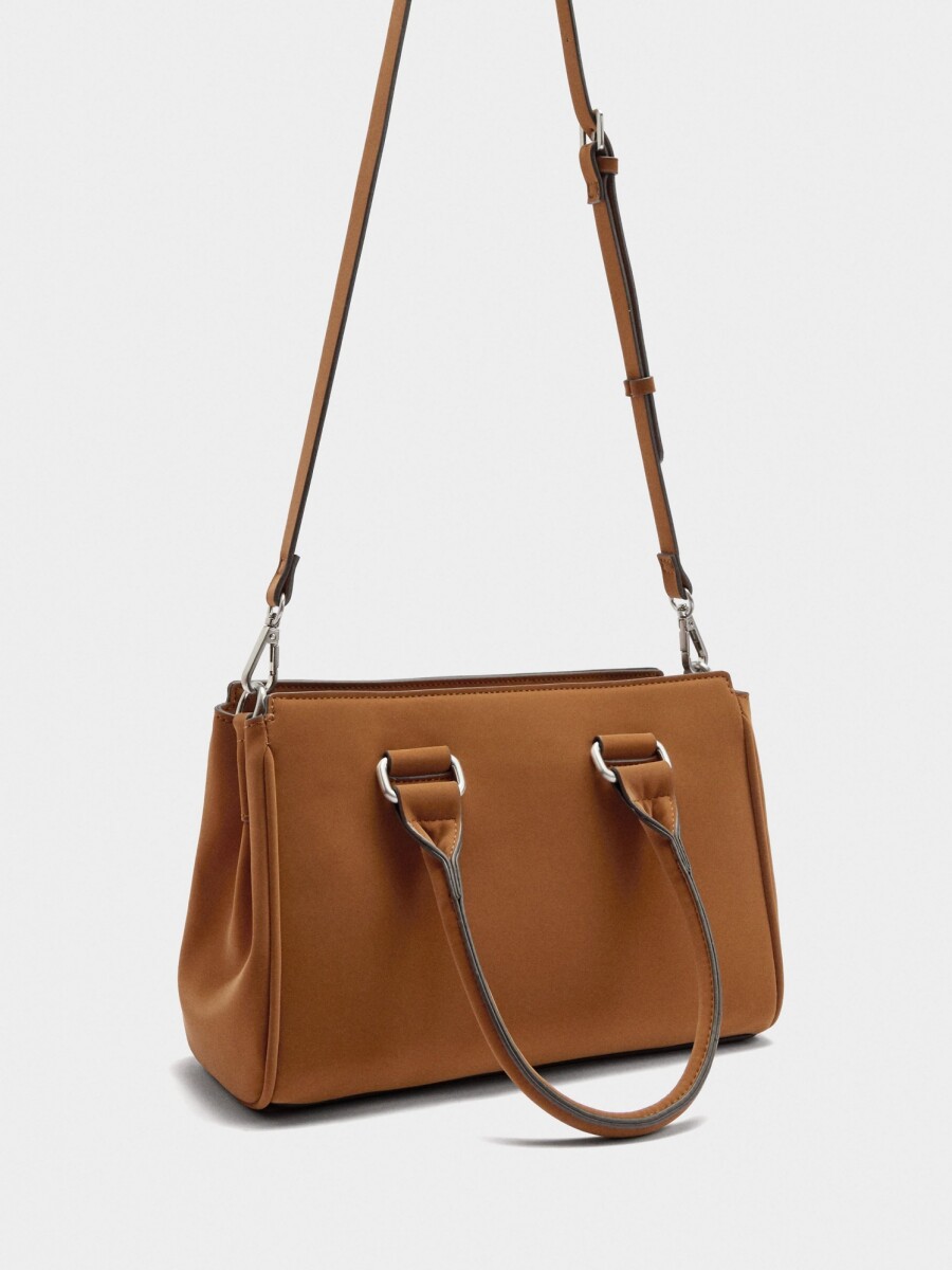 Bolso Tote De Textura Suave camel