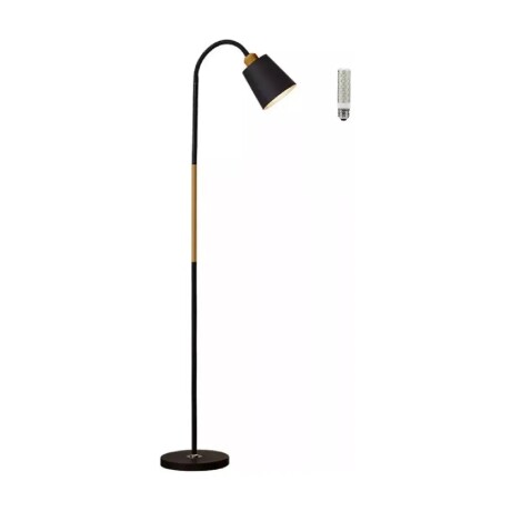 Lámpara De Pie Lumax Nórdica Flexible 1.5 M Negro