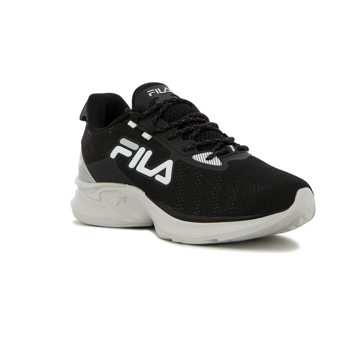 Fila Calzado Racer For All Masculino Black/white/silver - Negro-blanco 