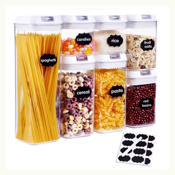 Juego X 7 Frasco Hermetico Recipiente Organizador Contenedor Tarros Cocina Imback Color Blanco Juego X 7 Frasco Hermetico Recipiente Organizador Contenedor Tarros Cocina Imback Color Blanco
