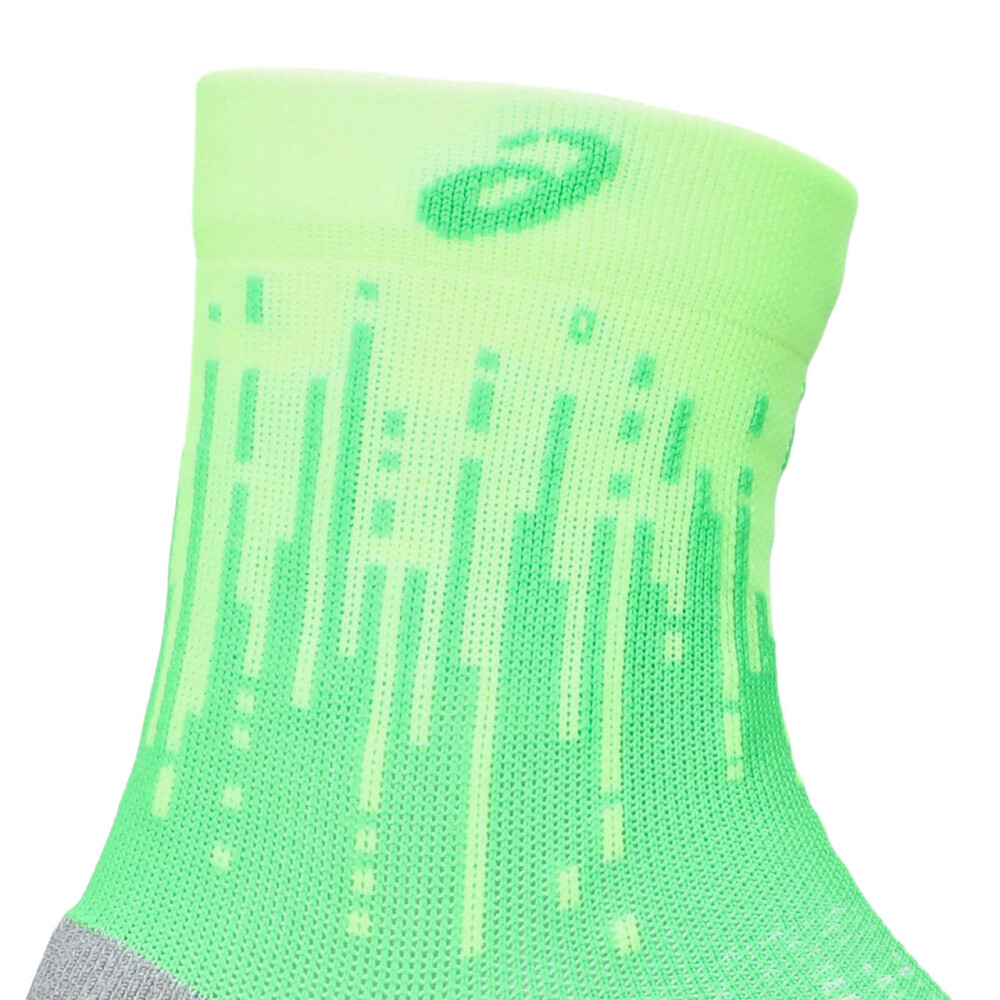 Medias Running Performance Run Sock Quarter Unisex Illuminate Green/vital Green