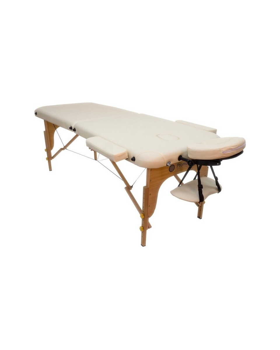 Camilla portable para masajes en madera - Beige 
