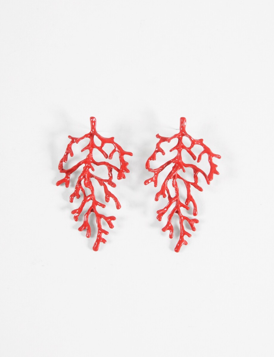 Caravanas coral - rojo 