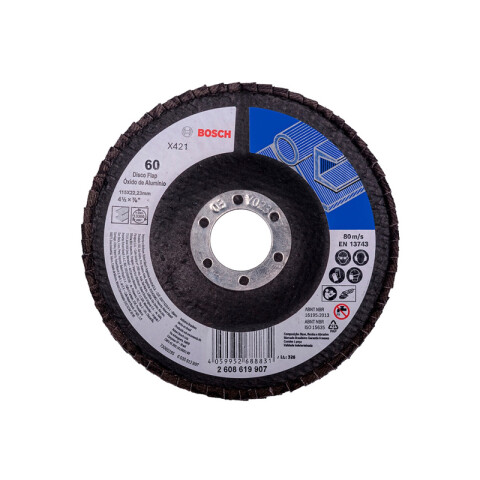 Disco Flap láminas p/lijar metal G60 Ø115mm X421 BS3321