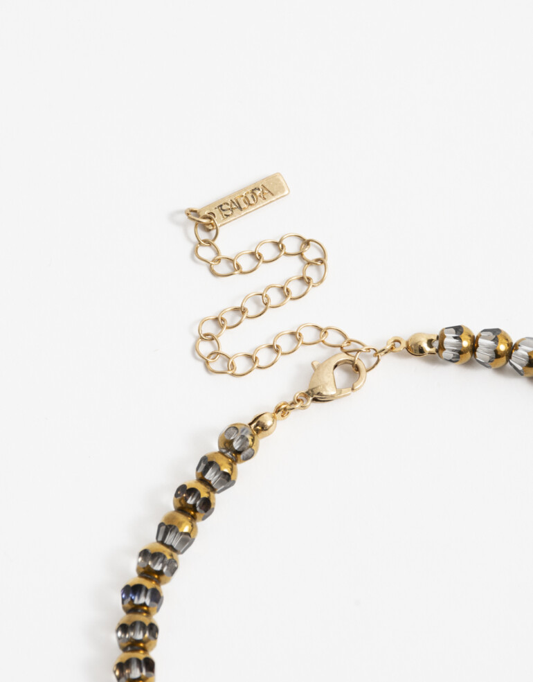 Bijouterie Set Metal Set De Argollas Y Collar Con Dijes Sol - Dorado Oro Amarillo