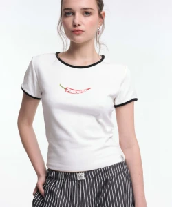 Remera Baby Blanco/Rosa