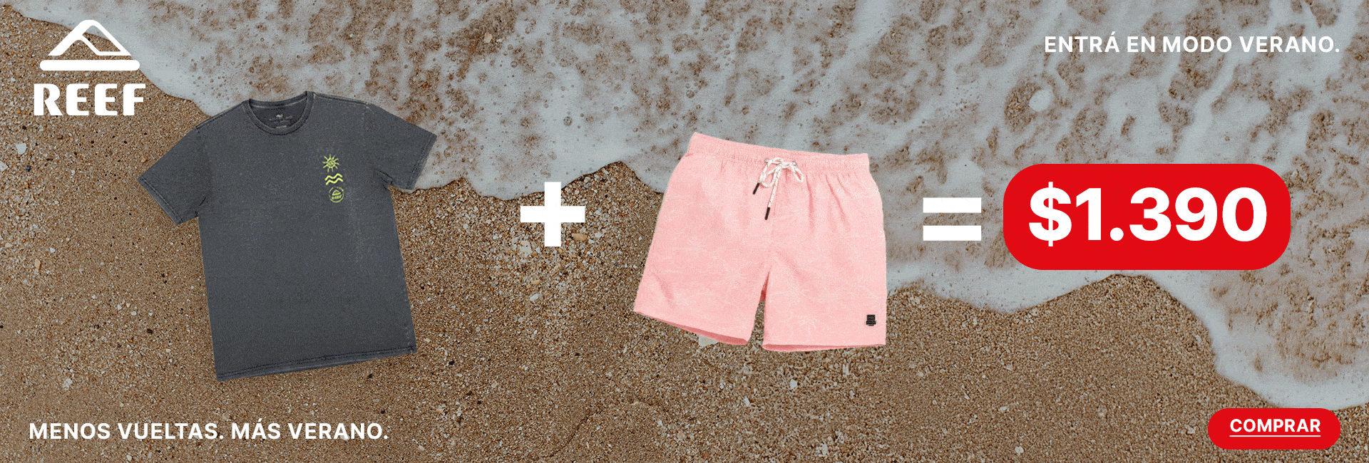 Combo remera y short - reef