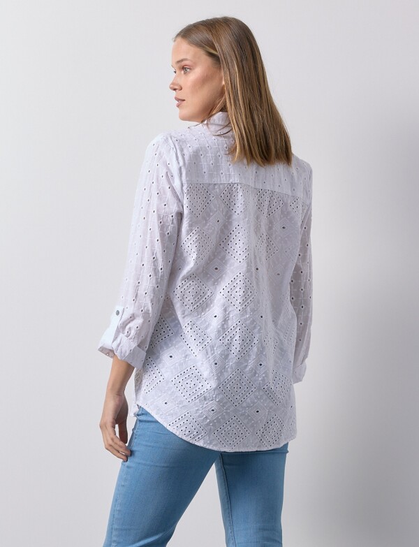 Camisa Broderie BLANCO