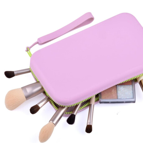 Neceser de silicona con cierre - 21x12x3cm Lila