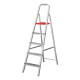Escalera De Aluminio Tijera 5 Escalones Plegable Gris