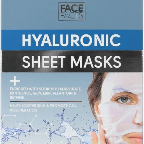 Mascarillas faciales de ácido hialurónico Face Facts en paquete de 2 x 20 ml Mascarillas faciales de ácido hialurónico Face Facts en paquete de 2 x 20 ml