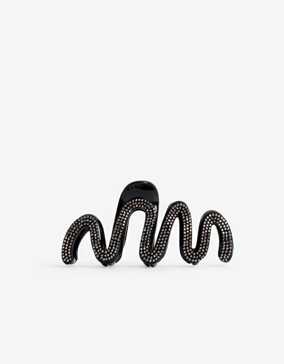 Broche Wavy Metálico - Plateado 