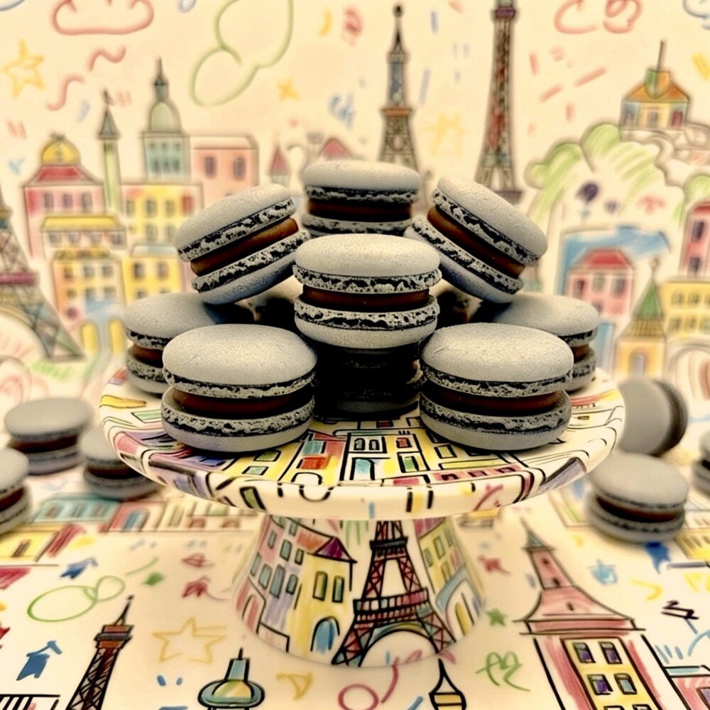 4 Macarons de Arándanos 4 Macarons de Arándanos