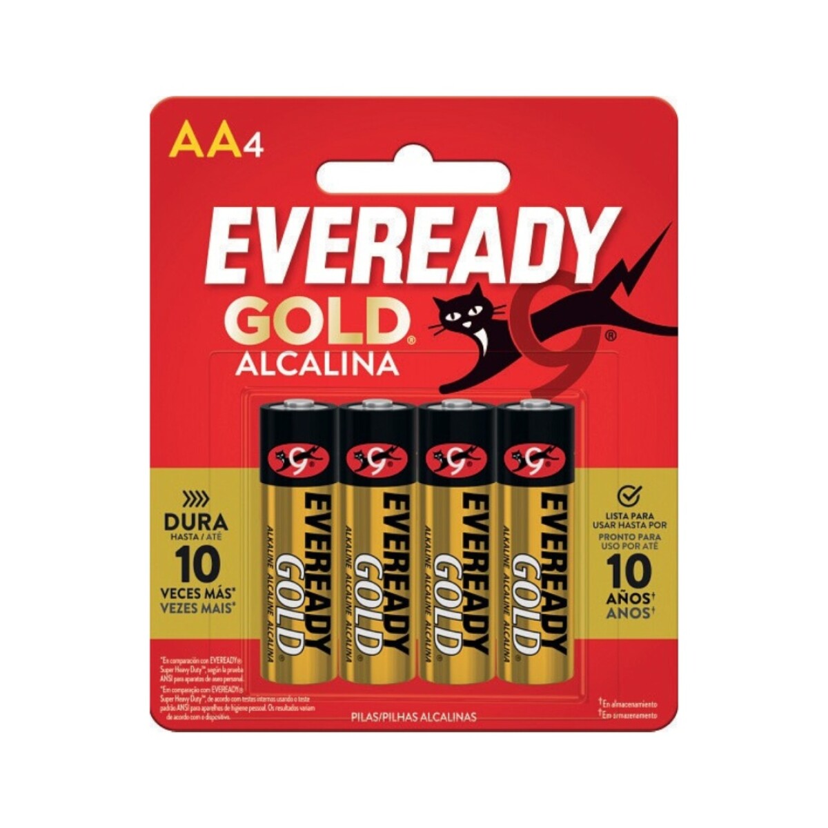 PILA ALCALINA EVEREADY GOLD AA BLISTER X 4 UNIDADES 