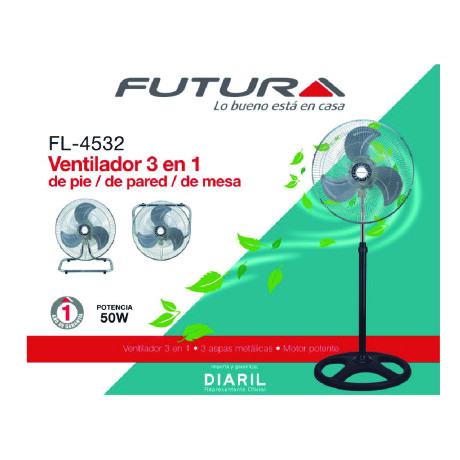 Ventilador Futura 3 en 1 FUT-4532 3 Niveles 001
