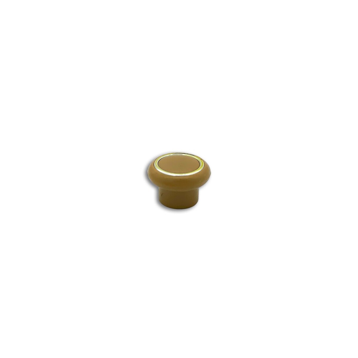 Tirador beige c/anillo dorado 30mm "Gecele" 