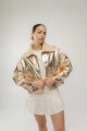 CAMPERA BRUMA COURO METALIC Champagne