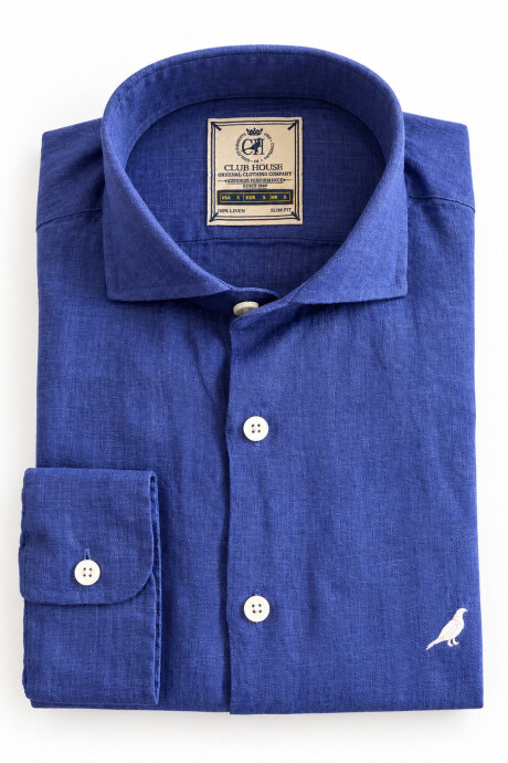 Camisa Lino Nogal Dark Blue