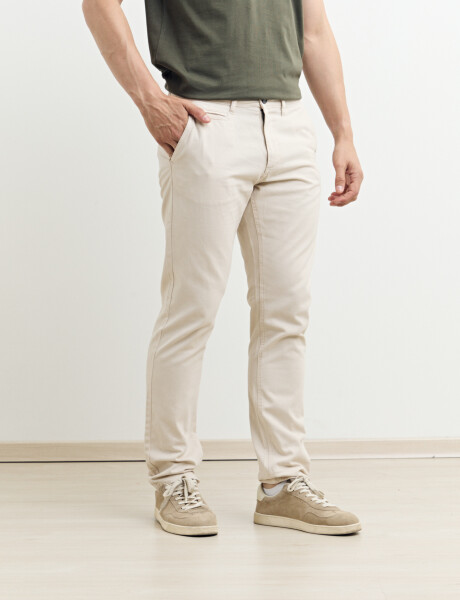 080380 PANTALON HARRINGTON LABEL Natural