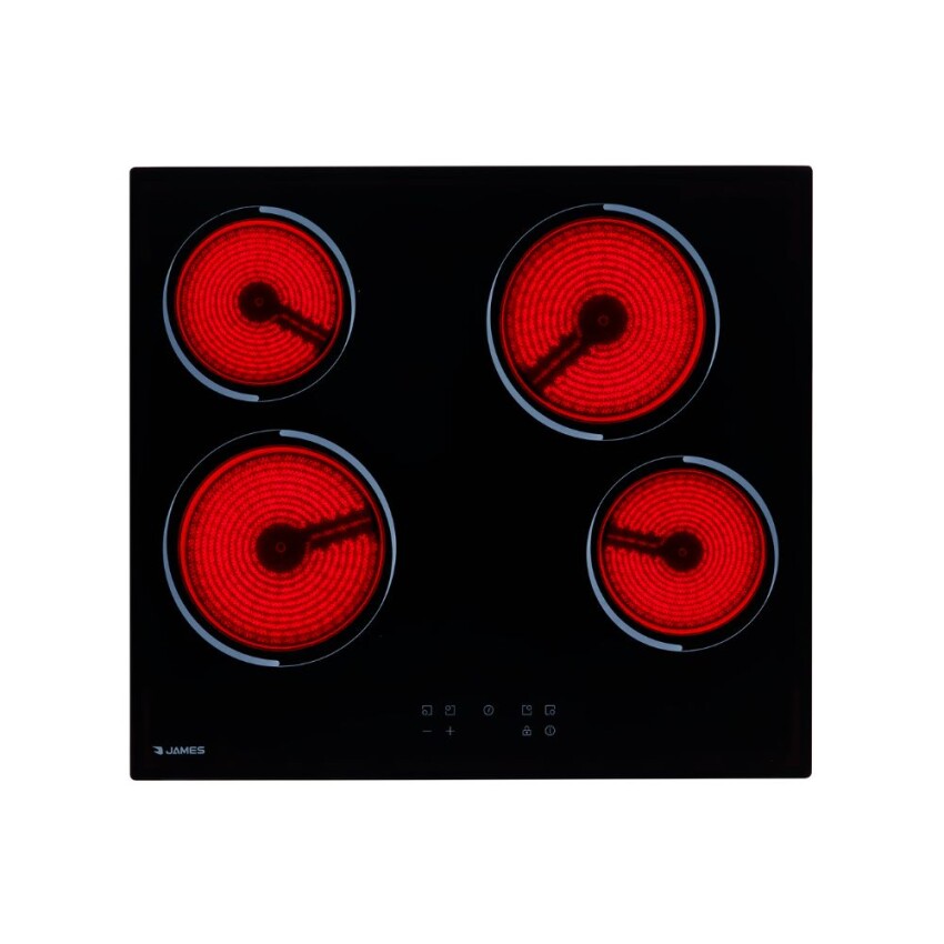 Anafe James 4P Vitrocerámica Vidrio Negro Anafe James 4P Vitrocerámica Vidrio Negro