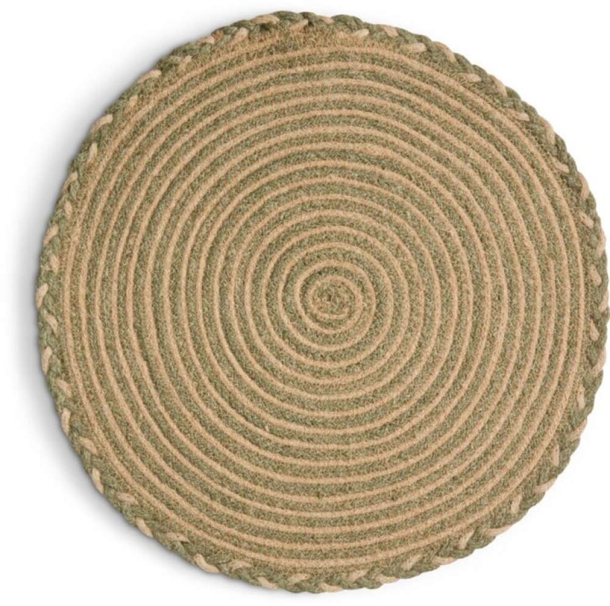 Mantel individual TETTEGRAS Ø37 natural/verde SDP - peso: 0.3 