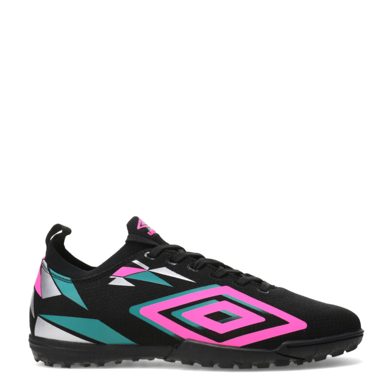 Championes de Fútbol Hombre Umbro Hit Tf Negro - Fucsia - Celeste