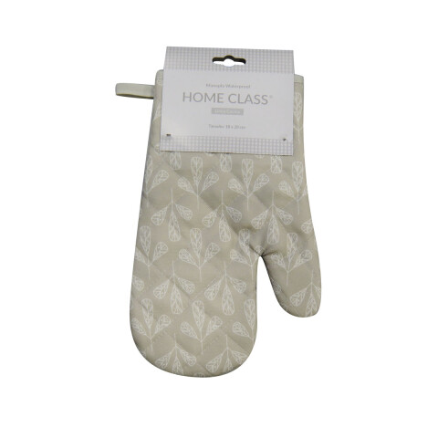 Manopla Impermeable Home Class 18 x 28 cm HOJAS BEIGE