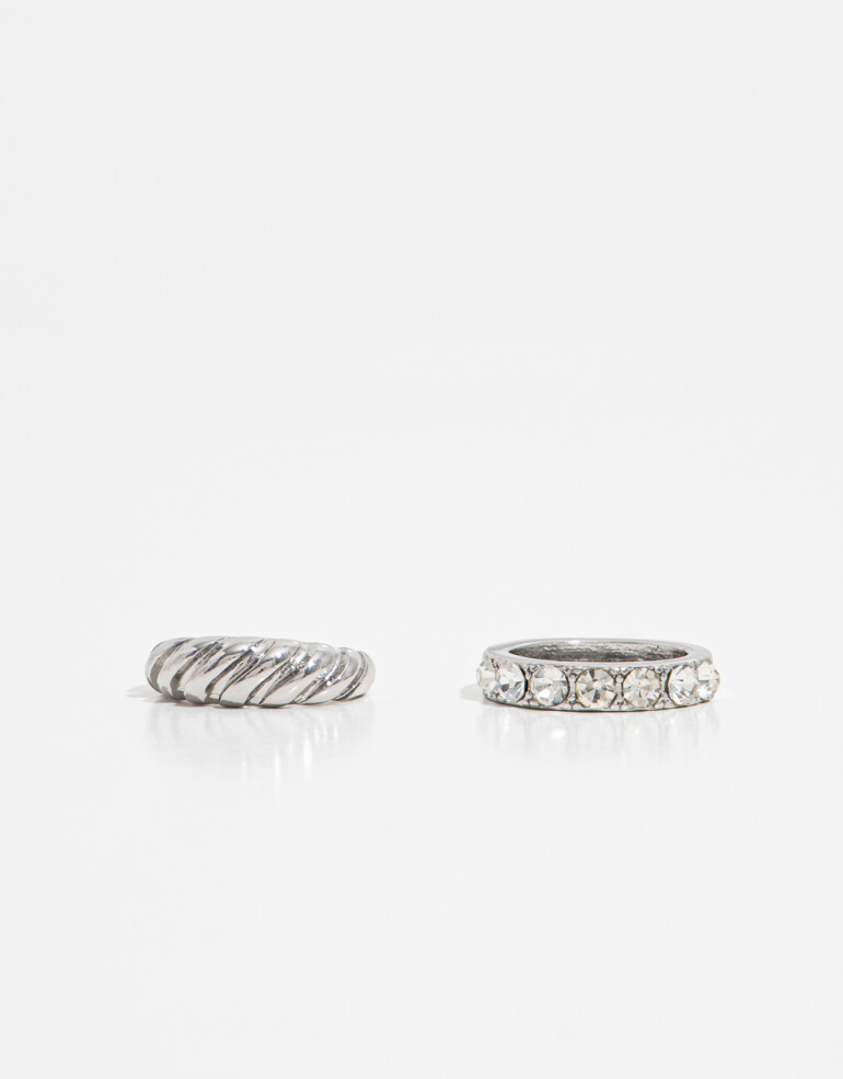 Sets Anillos Strass Set De Anillos Con Strass - Cristal