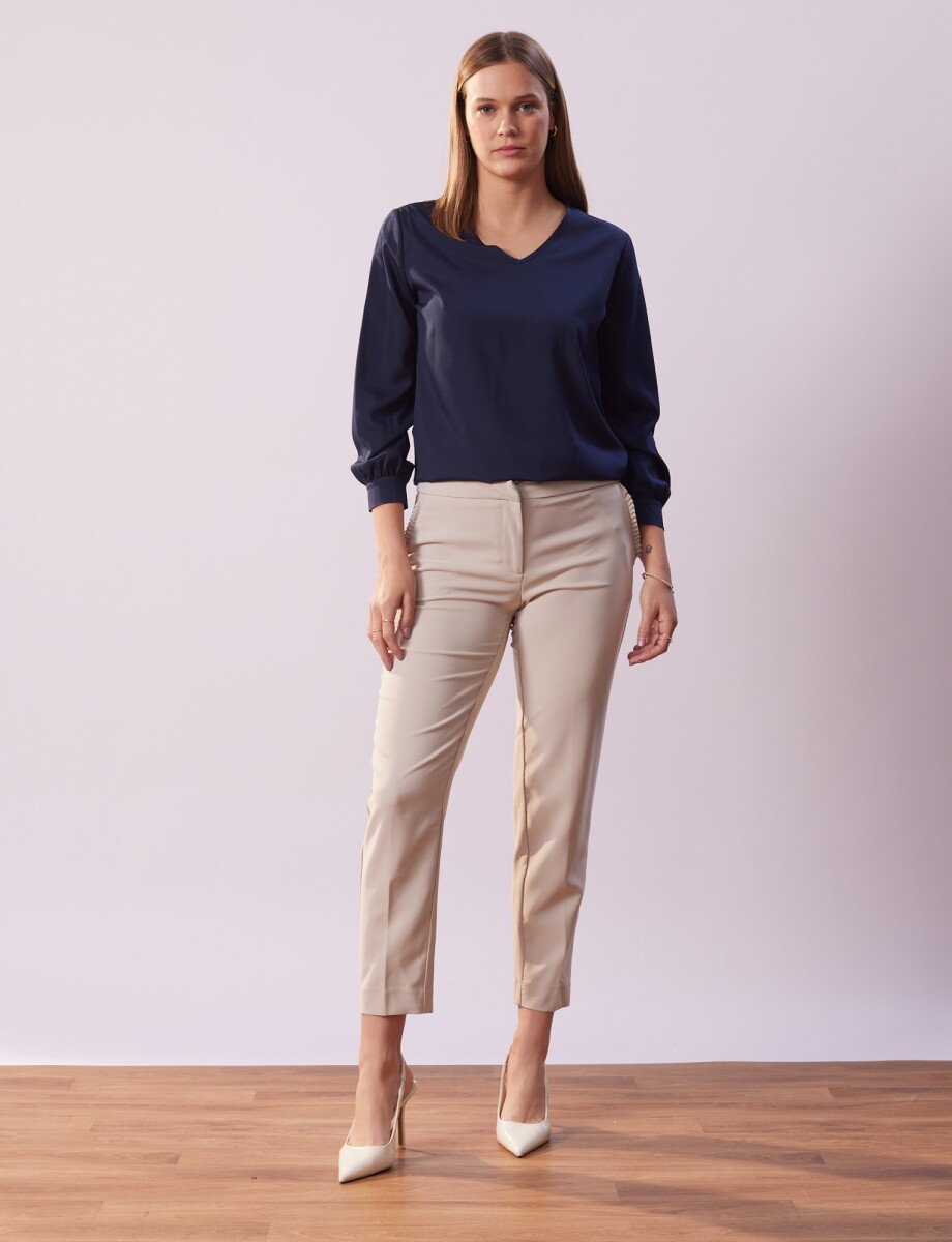 Pantalon Volados - Beige 