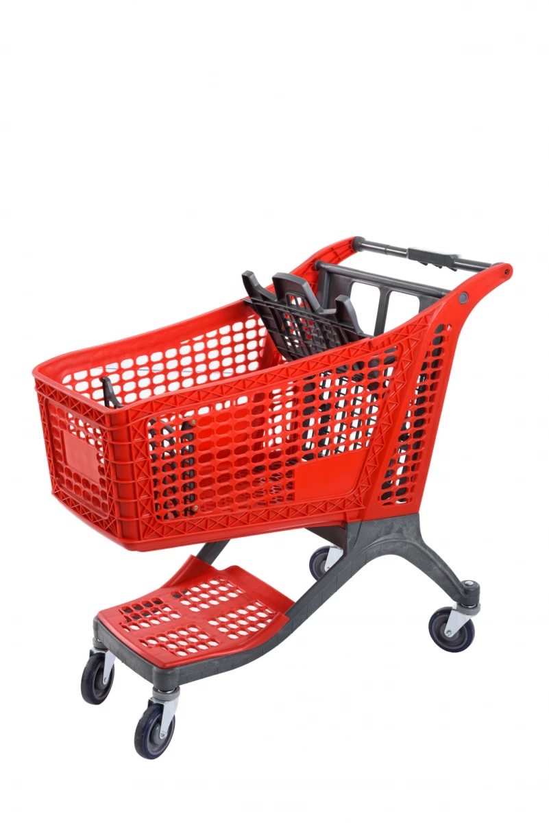 Carro Plástico Para Supermercado 180lt 