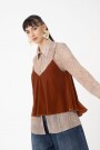 Top de bretel fino regulable Marron
