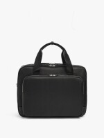Bolso De Nylon Para Portátil Hasta 15" Repelente Al Agua negro