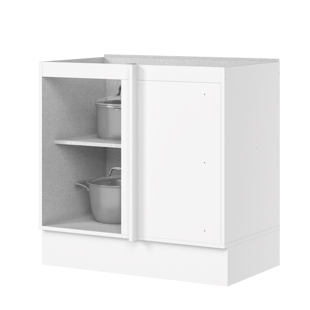 Bajo mesada Esquinero 2 puertas - Linea Americana blanco
