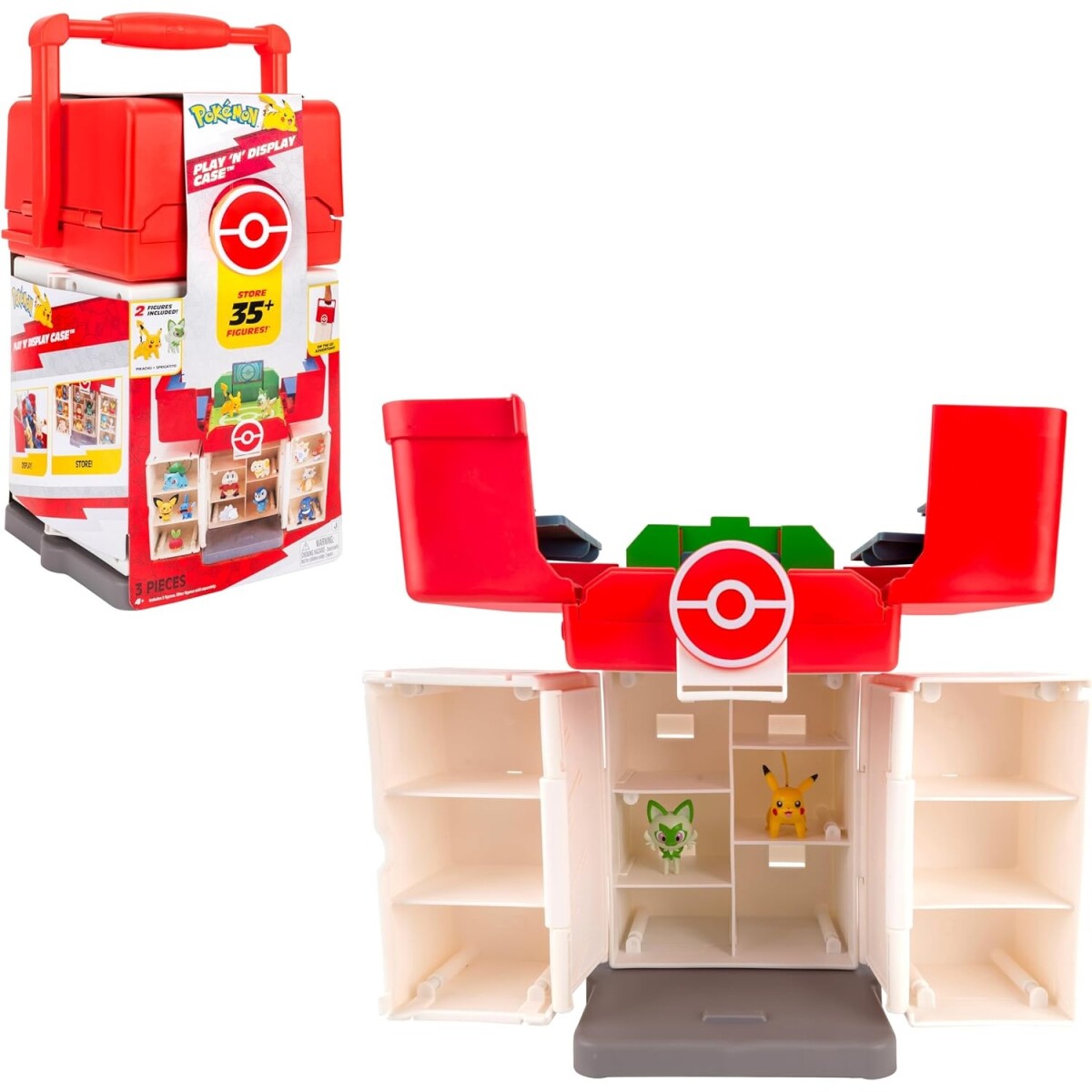 Play Set Pokemon Caja de Almacenimiento con Arena - ROJO 
