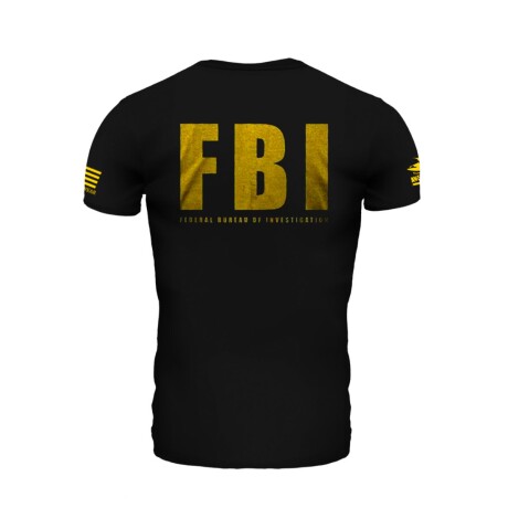 Remera manga corta FBI Negro