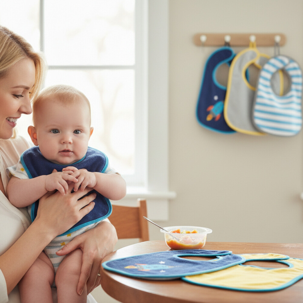 Set x7 baberos c velcro LORELLI space