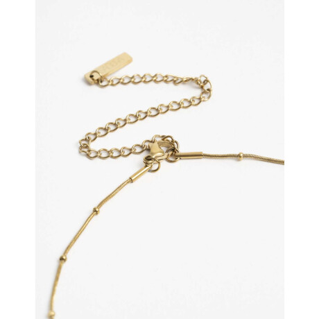 Cadena Corta Dije ''l'' Acero Dorado