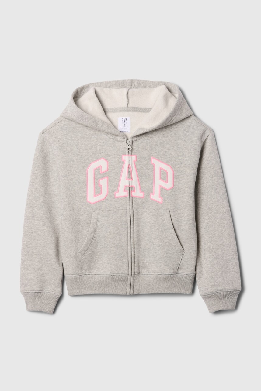 Canguro Logo Gap Con Felpa Niña Light Heather Grey B08