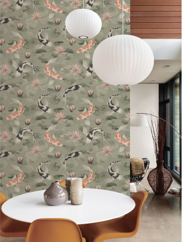 COLECCION WINDSONG - NOBU GREEN KOI FISH - N/A