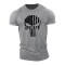 Remera de algodón Punisher USA Gris