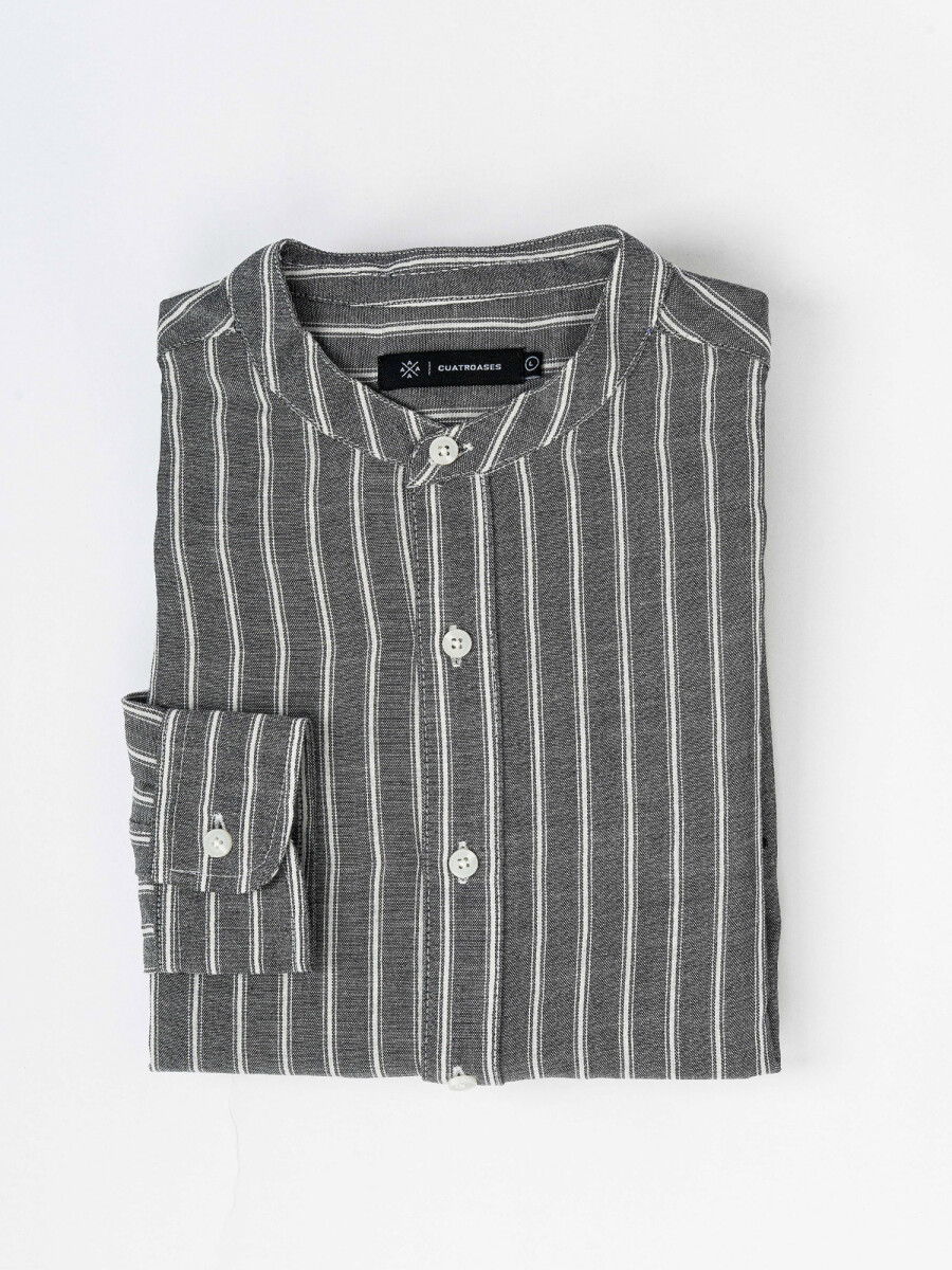 Camisola m/l rayada - negro 