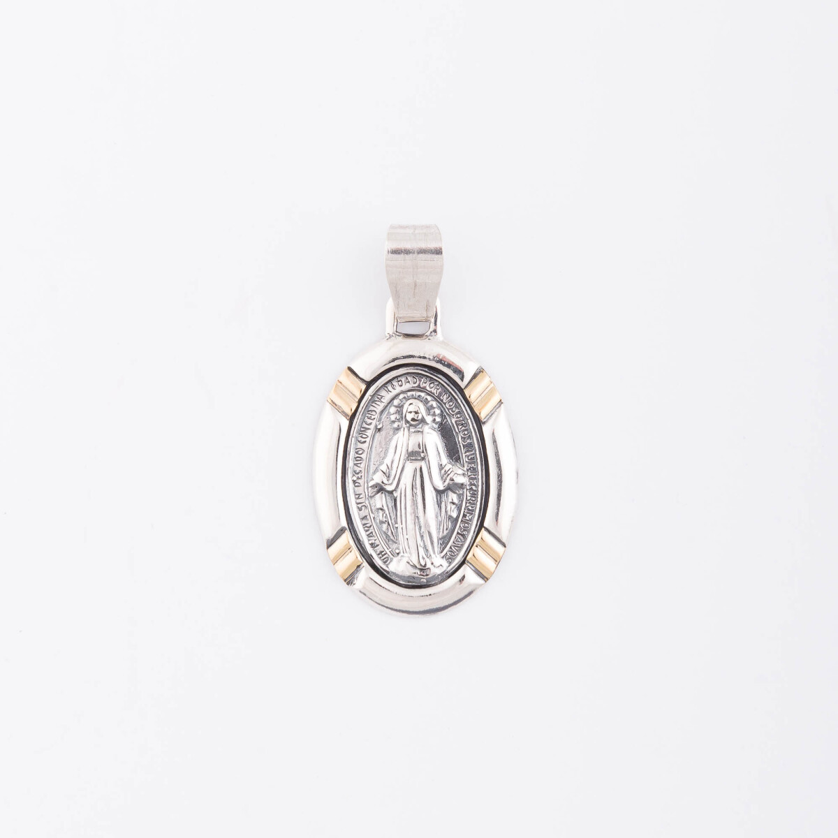 Dije Virgen Milagrosa N°1 - Plata y Oro 