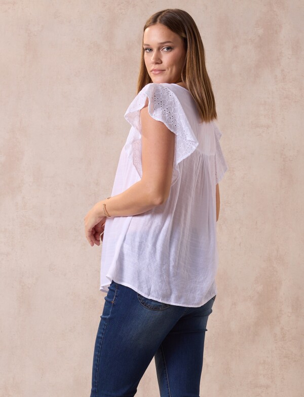 Blusa Broderie Cordel BLANCO