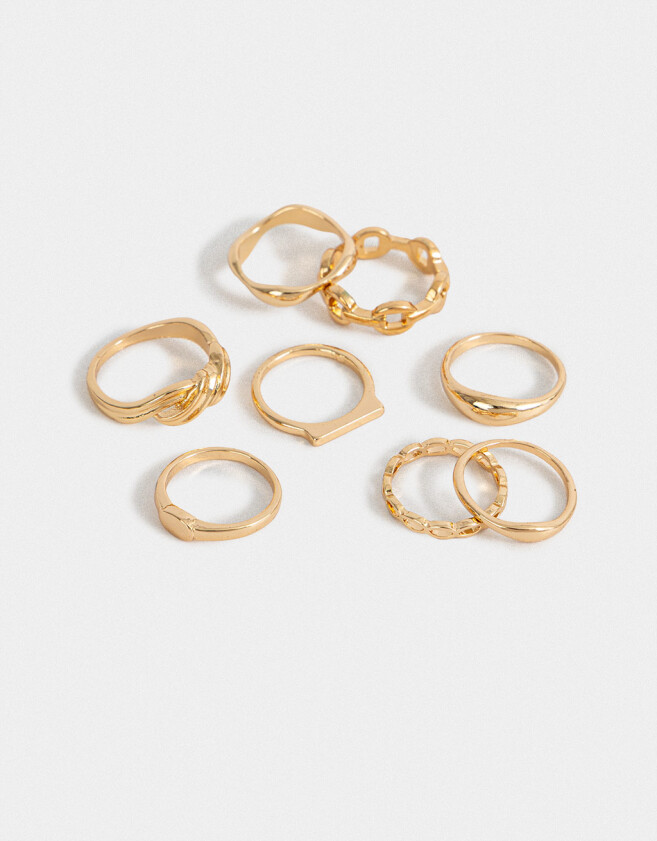 Sets Anillos Metal Sets De Anillos De Metal - Dorado