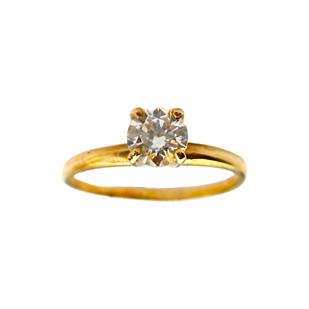 Anillo Solitario-Oro bajo-Piedra zirconia-AN8055 - conpiedra 