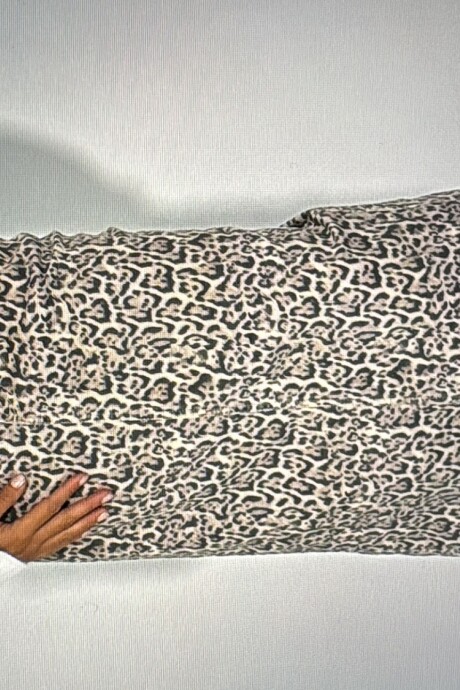 POLLERA JEAN LIA PRINT Beige