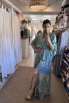Vestido Manu de seda Tonos cielo