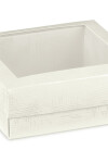 Caja+tapa c/ventana 10x10x6 cm. - PELLE BIANCO Caja+tapa c/ventana 10x10x6 cm. - PELLE BIANCO