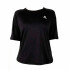 T-SHIRT MC WMN TRNG LOOSE blanco NEGRO